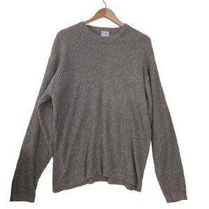 Columbia Crew Neck Sweater Mens L Gray Gorpcore Dad Outdoor Pullover Cotton